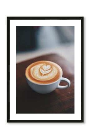 coffee latte in coffee shop cafe  