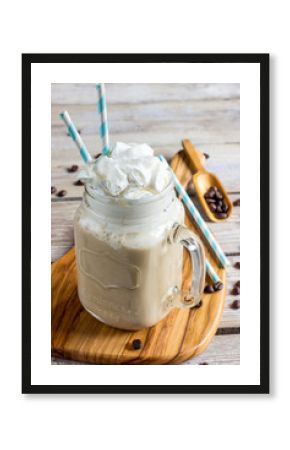 Greek coffee Frappe with milk