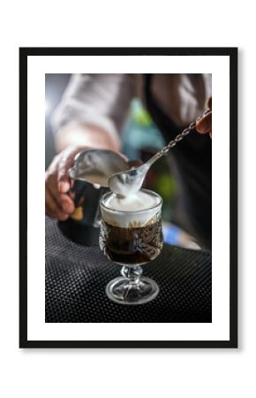 Coffee with irish whiskey
