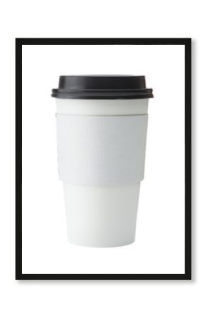 White To Go Coffee Cup with Black Lid