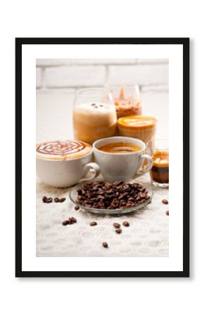 selection of different coffee type