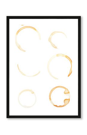 Coffee stains isolated on white