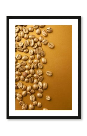 Golden coffee beans