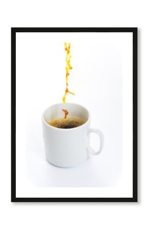 Kaffeetasse einschütten