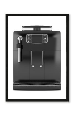 black coffee machine isolated on white background