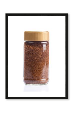 Instant coffee jar isolated on white background.  Instant coffee