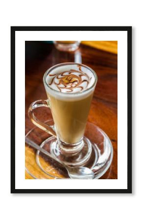 Cappuccino or latte coffee.