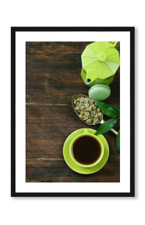 natural organic green coffee beans, healthy food