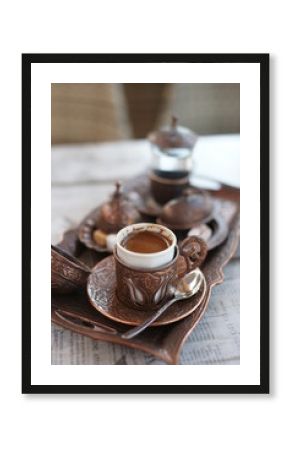 Turkish coffee in a cafe