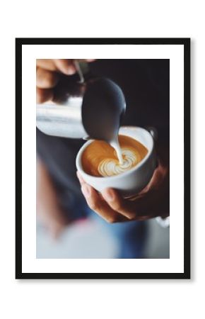 coffee latte art in coffee shop