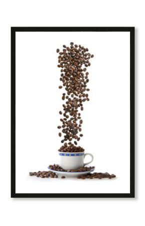 Cascata di chicchi di caffè