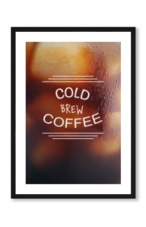 Ice cubes in coffee, close up