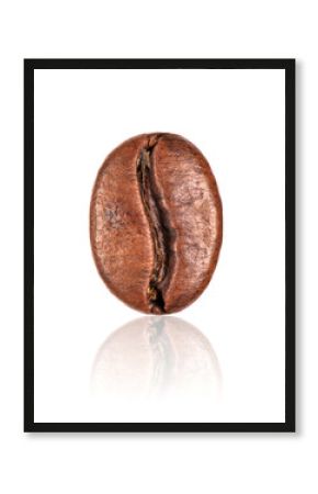 coffee bean closeup isolated on white background