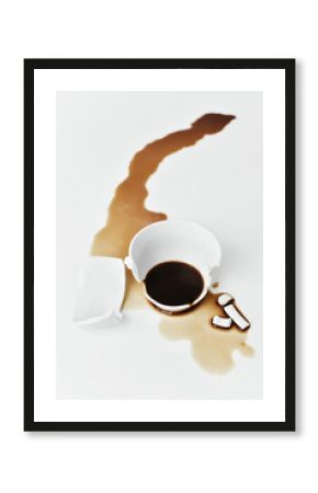 broken cup of coffee