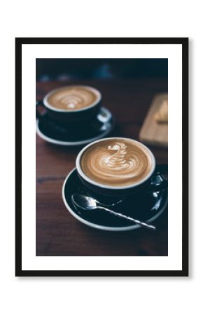 coffee latte art in coffee shop