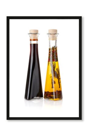 Olive oil and vinegar bottles