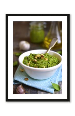 Homemade spinach pesto.