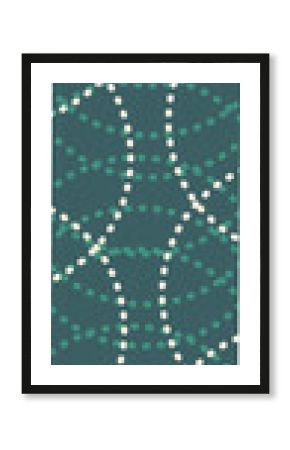 Abstract flat design is repeating on transparent background with mint cream circles forming arches