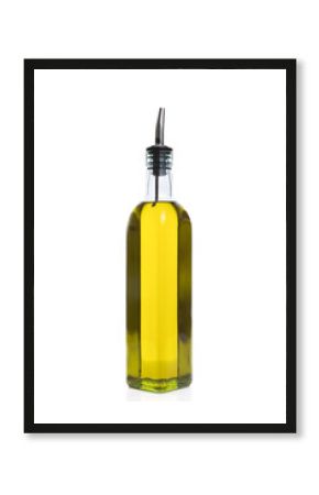 Bottle of olive oil isolated on a white background