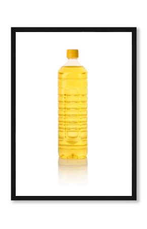 cooking oil bottle isolated on white