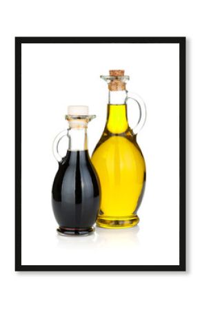 Olive oil and vinegar bottles