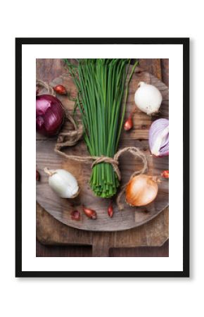 Different varieties of onions