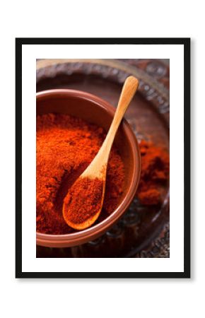 red ground paprika spice in bowl