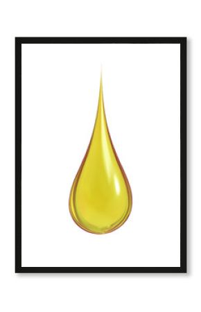 Oil drop with white background