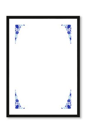 Floral border is forming in flat design with leaf swirls on transparent background, copy space