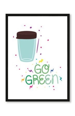 go green lettering