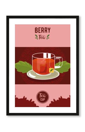 berry tea lettering with