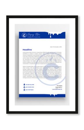 Executive blue food letterhead