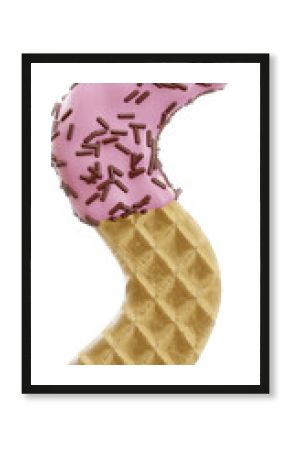 3D Render Realistic Letter S Alphabet Waffle With Chocolate Sprinkles