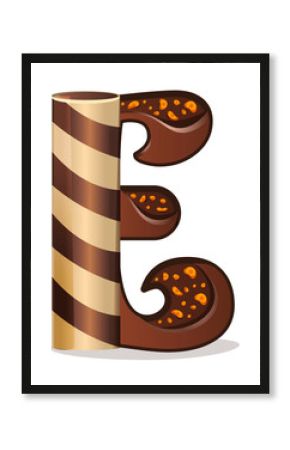  Letter e candies  chocolate