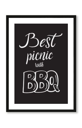 Picnic food cooking lettering designs