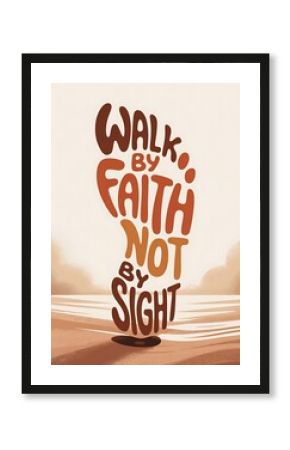 Faithful Steps Illustration: Embodiment of Belief and Spiritual Guidance Artwork