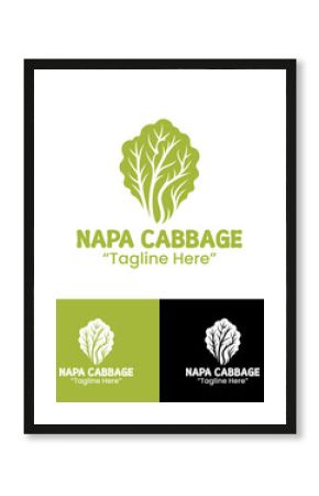 Elegant Napa Cabbage Logo for Farm and Food Branding