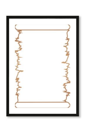 Old letter scroll vintage parchment ancient manuscript old paper sheet antique document scrolls, line style retro writing paper illustration design