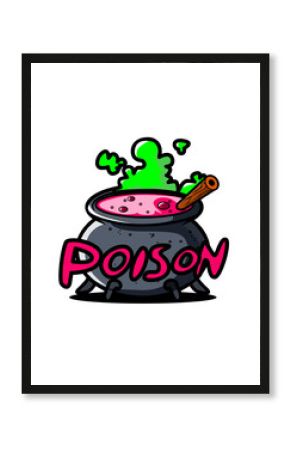 Illustration of a pot of poison