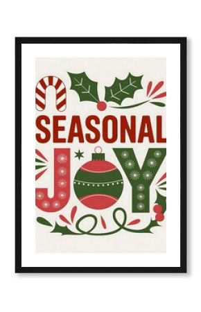 Festive Christmas Design Featuring Seasonal Joy