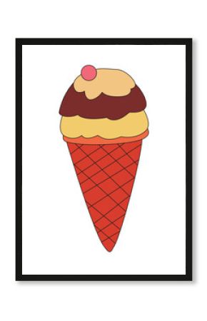 Ice-cream isolated on a white background