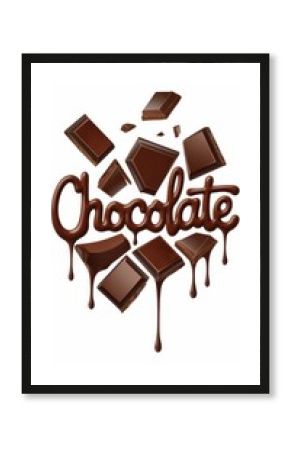 Artistic Chocolate Text with Playful Whimsical Design