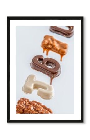 Dripping Chocolate Numbers  Sweet Treats  Confectionery  Dessert Photography