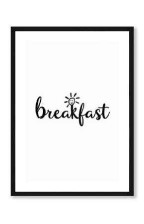 Rise and Shine Breakfast: A Whimsical Morning Invitation Graphic Element