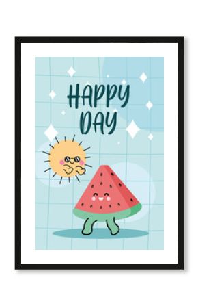 happy day lettering poster