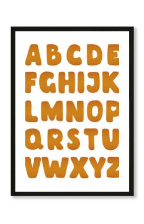 gingerbread alphabet letters set a4 printable 