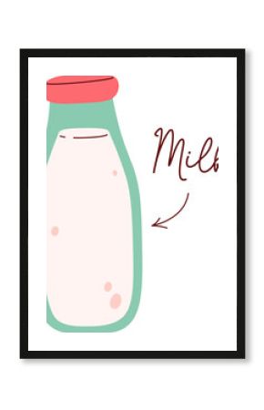 Milk Bottle With Lettering