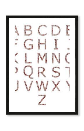 Alphabet In Rust Covered Diamond Plate