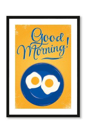 Poster lettering Good mornin orange