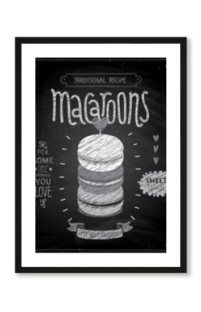 Macaroons Poster - chalkboard style.